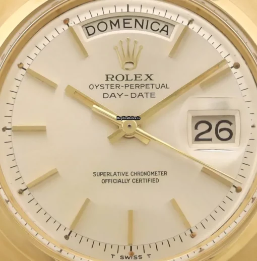 Well Made Replica Rolex Day-date 6612 Caliber 1055 Automatic Movement 36mm Yellow Gold Case Mens/unisex Watch - Image 2