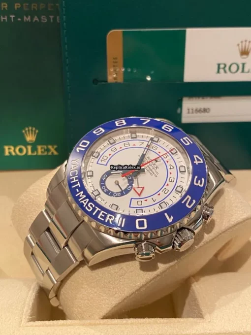 Great Fakes Rolex Yacht-master II 116680 Caliber 4161 Automatic Movement 44mm Steel Case Mens/unisex Watch - Image 2