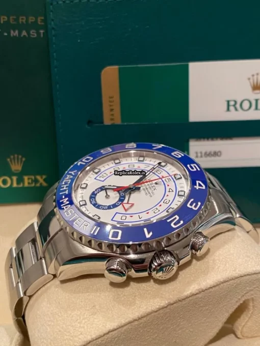 Great Fakes Rolex Yacht-master II 116680 Caliber 4161 Automatic Movement 44mm Steel Case Mens/unisex Watch - Image 5