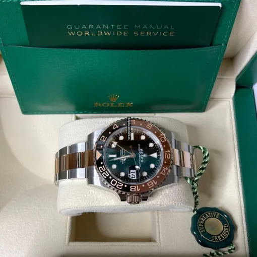 Nice Replica Rolex Gmt-master II 126711chnr Caliber 3285 Automatic Movement 40mm Gold/steel Case Mens/unisex Watch