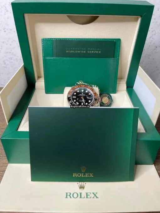 Nice Replica Rolex Gmt-master II 126711chnr Caliber 3285 Automatic Movement 40mm Gold/steel Case Mens/unisex Watch - Image 6