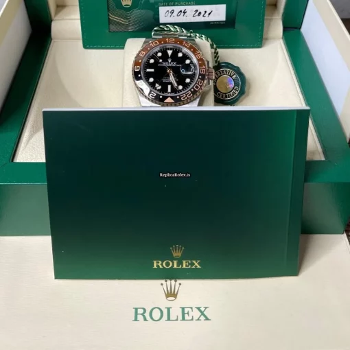 Nice Replica Rolex Gmt-master II 126711chnr Caliber 3285 Automatic Movement 40mm Gold/steel Case Mens/unisex Watch - Image 7
