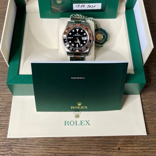 Nice Replica Rolex Gmt-master II 126711chnr Caliber 3285 Automatic Movement 40mm Gold/steel Case Mens/unisex Watch - Image 8