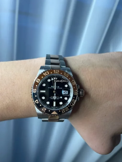 Nice Replica Rolex Gmt-master II 126711chnr Caliber 3285 Automatic Movement 40mm Gold/steel Case Mens/unisex Watch - Image 9