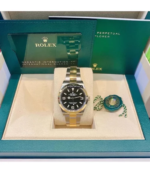 Suitable Copies Rolex Explorer 124273 Automatic Movement 36mm Gold/steel Case Mens/unisex Watch - Image 2
