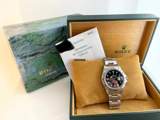 Terrific Fakes Rolex Explorer II 16570 Caliber 3185 Automatic Movement 40mm Steel Case Mens/unisex Watch - Image 13