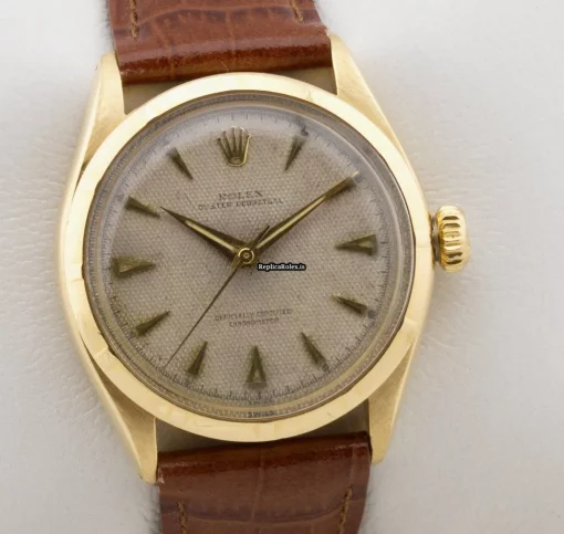 Trustworthy Clone Rolex Bubble Back 6285 Bubbleback Automatic Movement 34mm Yellow Gold Case Mens/unisex Watch - Image 2