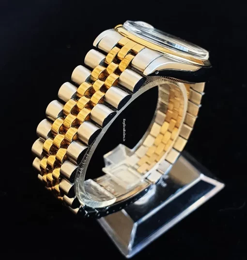 Inexpensive Replica Rolex Oyster Perpetual Date 1500 Caliber 1575 Automatic Movement 34mm Gold/steel Case Mens/unisex Watch - Image 8