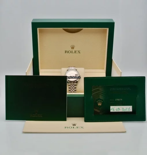 Attractive Fake Rolex Lady-datejust 278274 Caliber 2236 Automatic Movement 31mm Steel Case Watch - Image 13