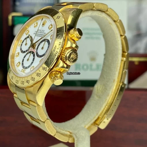 Appealing Replica Rolex Daytona 16528 Caliber 4030 Automatic Movement 40mm Yellow Gold Case Mens/unisex Watch - Image 3