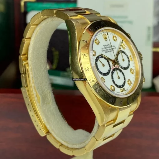 Appealing Replica Rolex Daytona 16528 Caliber 4030 Automatic Movement 40mm Yellow Gold Case Mens/unisex Watch - Image 4