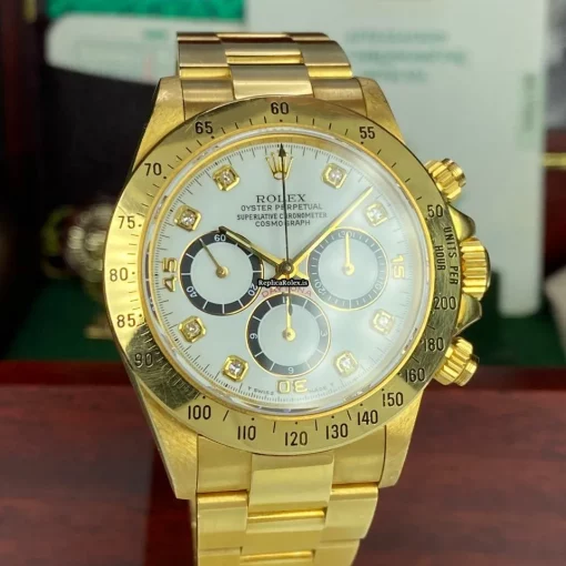 Appealing Replica Rolex Daytona 16528 Caliber 4030 Automatic Movement 40mm Yellow Gold Case Mens/unisex Watch - Image 5