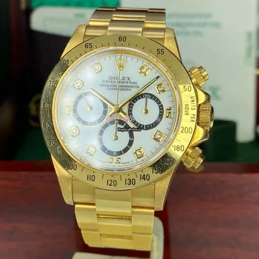 Appealing Replica Rolex Daytona 16528 Caliber 4030 Automatic Movement 40mm Yellow Gold Case Mens/unisex Watch - Image 6