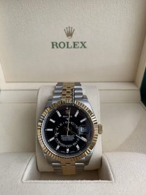 Amazing Replica Rolex Sky-dweller 326933 Caliber 9001 Automatic Movement 42mm Gold/steel Case Mens/unisex Watch