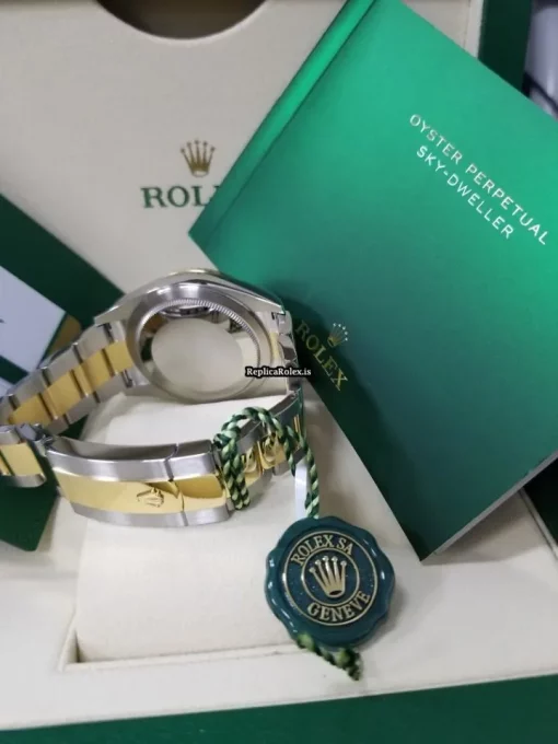 Incredible Replicas Rolex Sky-dweller 326933 Caliber 9001 Automatic Movement 42mm Gold/steel Case Mens/unisex Watch - Image 3