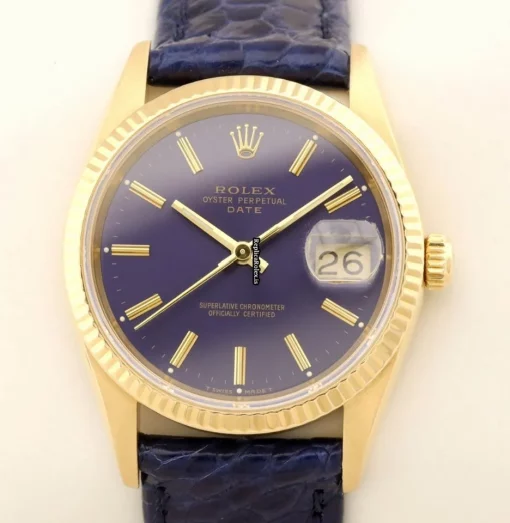 Superior Replica Rolex Oyster Perpetual Date 15238 Caliber 3135 Automatic Movement 34mm Yellow Gold Case Mens/unisex Watch