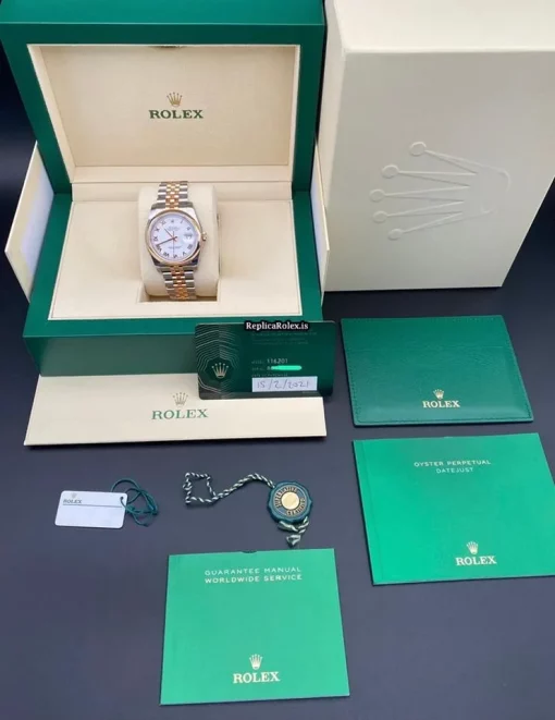 Wonderful Replica Rolex Datejust 116201 Automatic Movement 36mm Gold/steel Case Mens/unisex Watch - Image 16