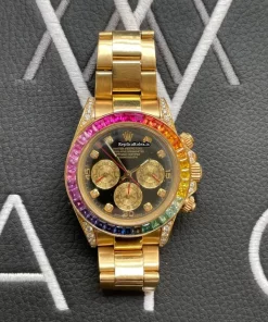 Discount Replicas Rolex Daytona 116528 Caliber 4130 Automatic Movement 40mm Yellow Gold Case Mens/unisex Watch