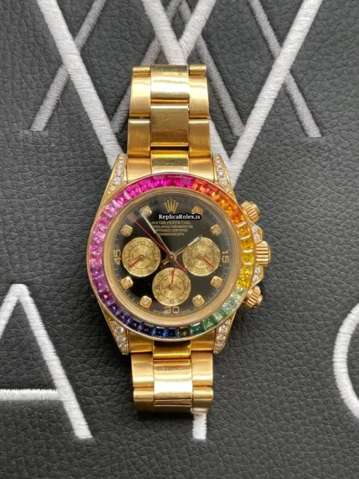 Discount Replicas Rolex Daytona 116528 Caliber 4130 Automatic Movement 40mm Yellow Gold Case Mens/unisex Watch