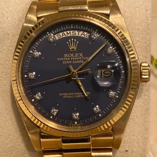 Neat Fake Rolex Day-date 36 18038 Caliber 3055 Automatic Movement 36mm Yellow Gold Case Mens/unisex Watch - Image 2