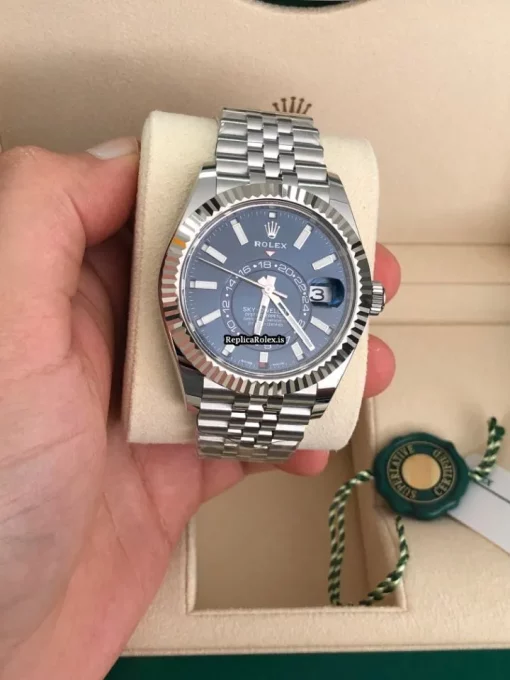 Durable Replica Rolex Sky-dweller 326934 Caliber 9001 Automatic Movement 42mm Steel Case Mens/unisex Watch - Image 4