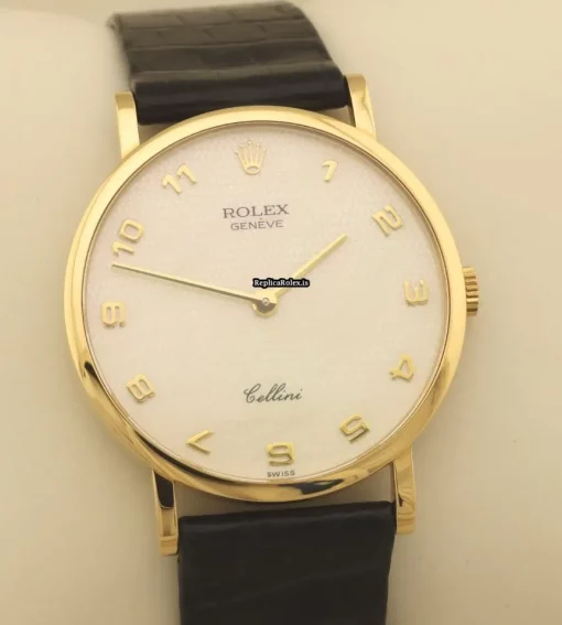 Amazing Replica Rolex Cellini 5112 Caliber 1602 Manual Winding Movement 32mm Yellow Gold Case Mens/unisex Watch - Image 4
