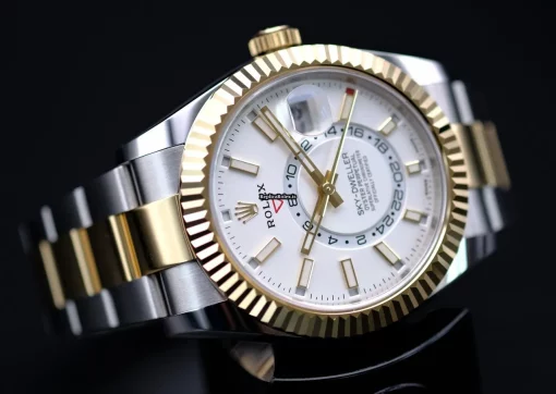 Terrific Replica Rolex Sky-dweller 326933 Caliber 9001 Automatic Movement 42mm Gold/steel Case Mens/unisex Watch - Image 2