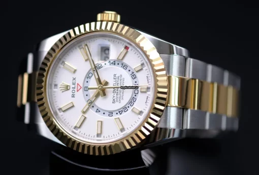 Terrific Replica Rolex Sky-dweller 326933 Caliber 9001 Automatic Movement 42mm Gold/steel Case Mens/unisex Watch - Image 3
