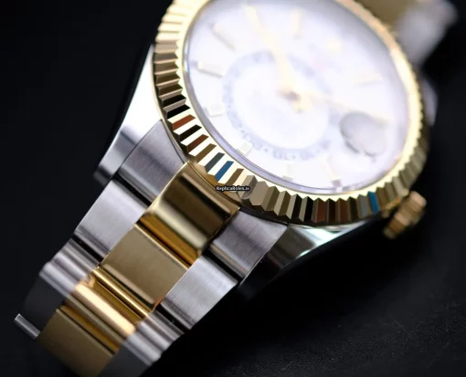 Terrific Replica Rolex Sky-dweller 326933 Caliber 9001 Automatic Movement 42mm Gold/steel Case Mens/unisex Watch - Image 7