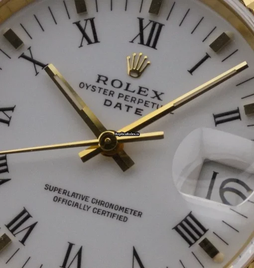 Epic Replica Rolex Oyster Perpetual Date 15238 Caliber 3135 Automatic Movement 34mm Yellow Gold Case Mens/unisex Watch - Image 2
