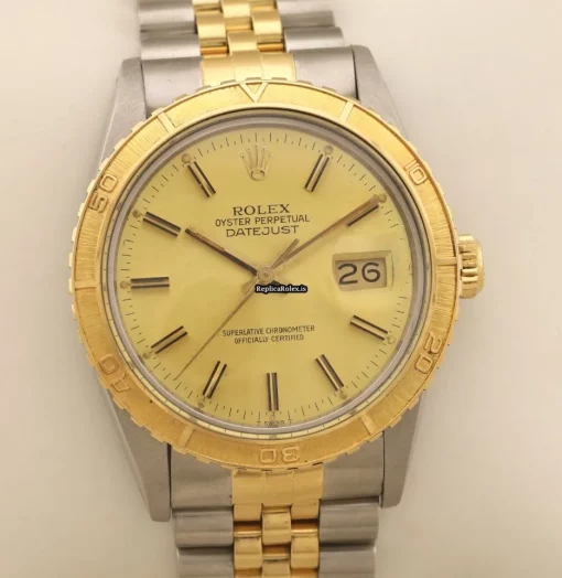 Durable Fake Rolex Datejust Turn-o-graph 16253 Caliber 3035 Automatic Movement 36mm Gold/steel Case Mens/unisex Watch - Image 4