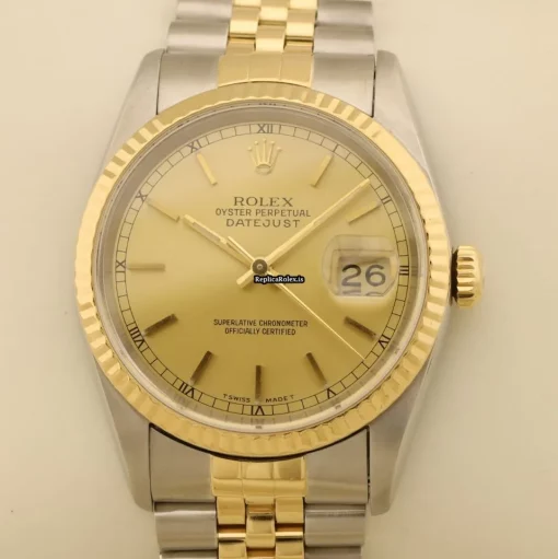 Trustworthy Replica Rolex Datejust 16233 Caliber 3135 Automatic Movement 36mm Gold/steel Case Mens/unisex Watch