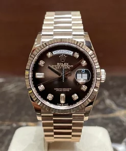 Trustworthy Replica Rolex Day-date 36 128235 Caliber 3255 Automatic Movement 36mm Rose Gold Case Mens/unisex Watch