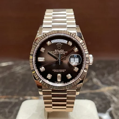 Trustworthy Replica Rolex Day-date 36 128235 Caliber 3255 Automatic Movement 36mm Rose Gold Case Mens/unisex Watch