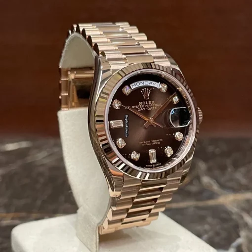 Trustworthy Replica Rolex Day-date 36 128235 Caliber 3255 Automatic Movement 36mm Rose Gold Case Mens/unisex Watch - Image 2