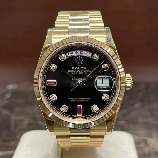 Reliable Fake Rolex Day-date 36 118238 Caliber 3155 Automatic Movement 36mm Yellow Gold Case Mens/unisex Watch