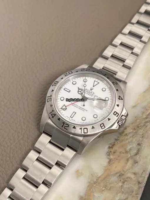 Defect Fake Rolex Explorer II 16570t Caliber 3185 Automatic Movement 40x47,2mm Steel Case Mens/unisex Watch - Image 3