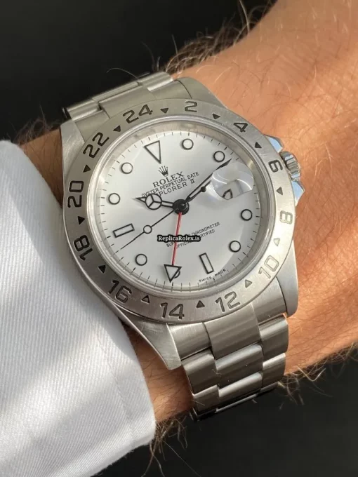 Defect Fake Rolex Explorer II 16570t Caliber 3185 Automatic Movement 40x47,2mm Steel Case Mens/unisex Watch - Image 5