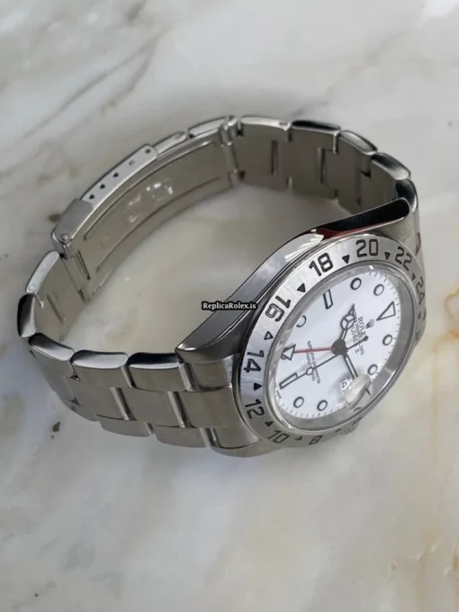 Defect Fake Rolex Explorer II 16570t Caliber 3185 Automatic Movement 40x47,2mm Steel Case Mens/unisex Watch - Image 6