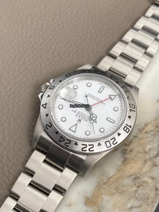 Defect Fake Rolex Explorer II 16570t Caliber 3185 Automatic Movement 40x47,2mm Steel Case Mens/unisex Watch - Image 8