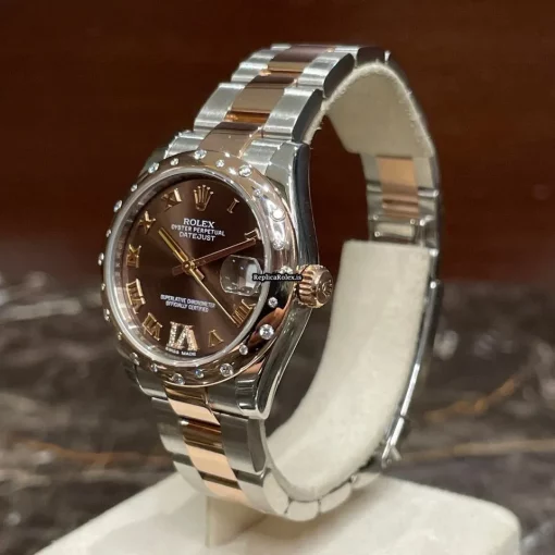 Nice Replica Rolex Lady-datejust 178341 Caliber 2235 Automatic Movement 31mm Gold/steel Case Womens Watch - Image 3