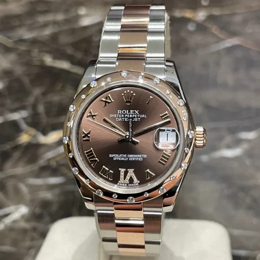 Nice Replica Rolex Lady-datejust 178341 Caliber 2235 Automatic Movement 31mm Gold/steel Case Womens Watch - Image 4