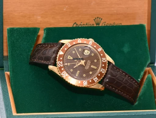 Fantastic Knockoff Rolex Gmt-master 1675 Automatic Movement 40mm Yellow Gold Case Mens/unisex Watch - Image 5