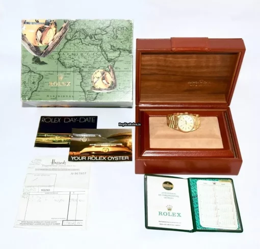 Incredible Replica Rolex Day-date 36 18038 Caliber 3055 Automatic Movement 36mm Yellow Gold Case Mens/unisex Watch - Image 5