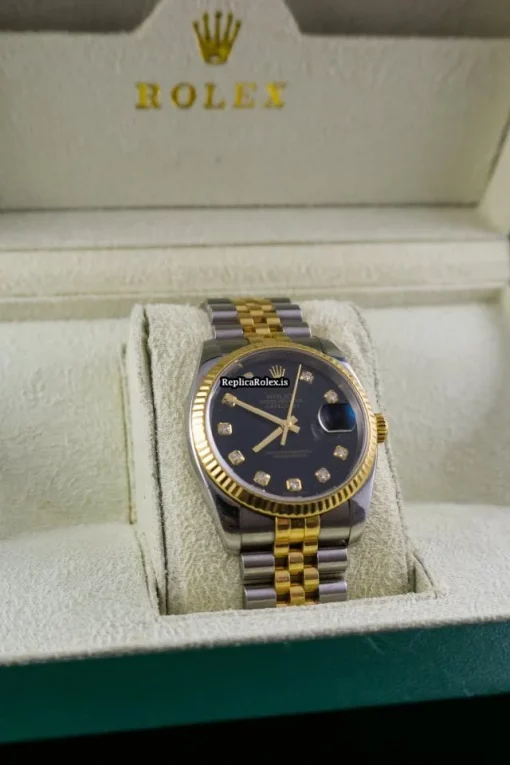 Ideal Fake Rolex Datejust 116233 Caliber 3135 Automatic Movement 36mm Gold/steel Case Mens/unisex Watch - Image 4