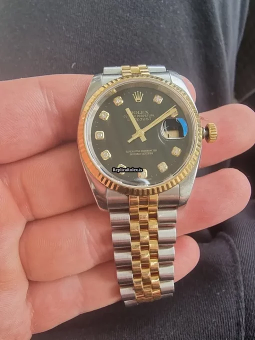 Ideal Fake Rolex Datejust 116233 Caliber 3135 Automatic Movement 36mm Gold/steel Case Mens/unisex Watch - Image 9