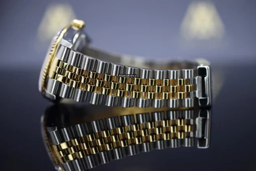 Incredible Fake Rolex Datejust 16233 Caliber 3135-31 Automatic Movement 36mm Gold/steel Case Watch - Image 5