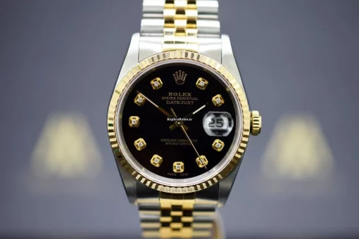 Incredible Fake Rolex Datejust 16233 Caliber 3135-31 Automatic Movement 36mm Gold/steel Case Watch - Image 6
