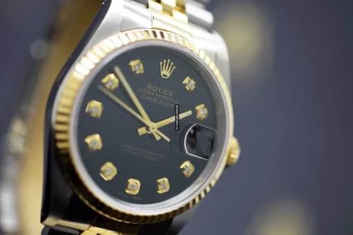 Incredible Fake Rolex Datejust 16233 Caliber 3135-31 Automatic Movement 36mm Gold/steel Case Watch - Image 7