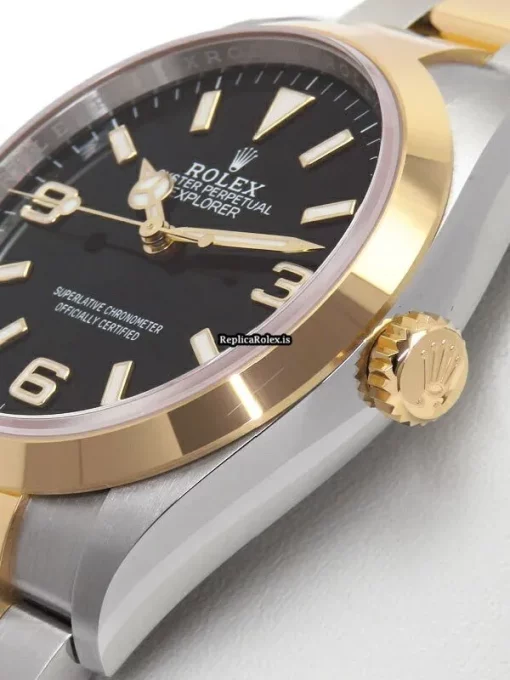 Terrific Fake Rolex Explorer 124273 Caliber 3230 Automatic Movement 36mm Gold/steel Case Mens/unisex Watch - Image 2